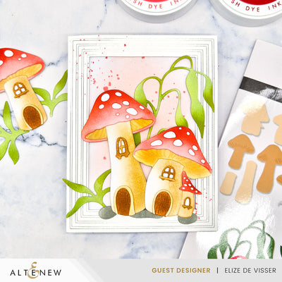 Dies Mushroom Cottage Layering Die Set