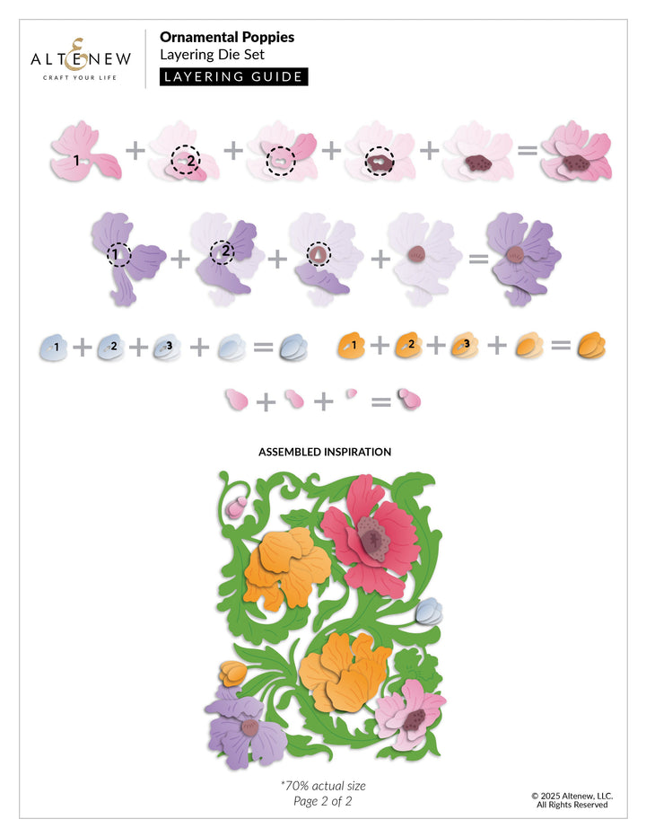 Dies Ornamental Poppies Layering Die Set
