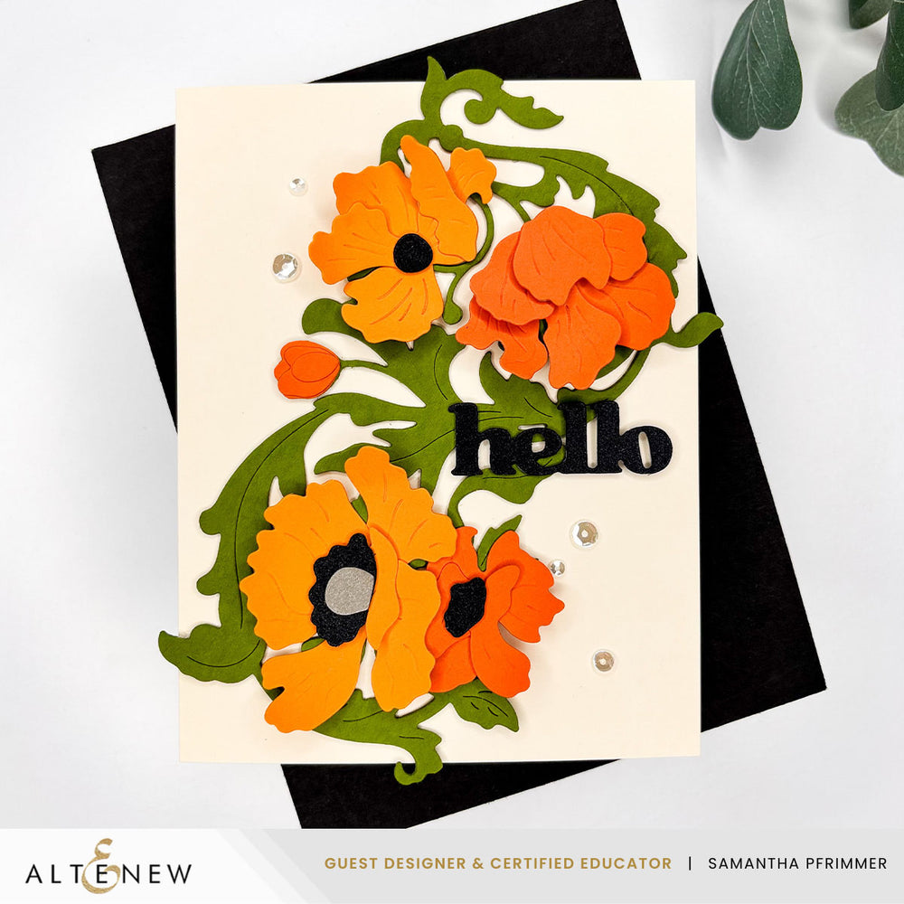 Dies Ornamental Poppies Layering Die Set