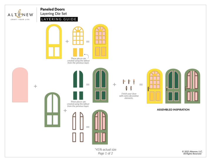 Dies Paneled Doors Layering Die Set