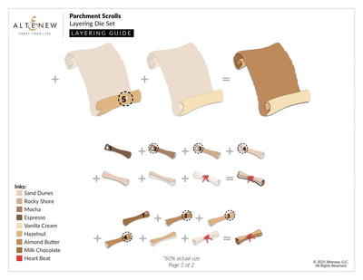 Dies Parchment Scrolls Layering Die Set