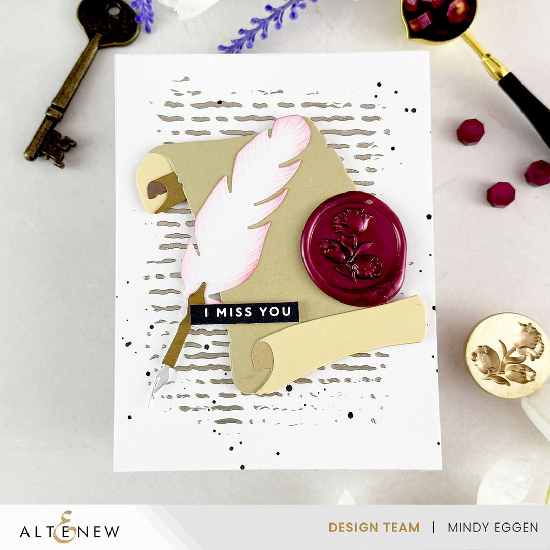 Dies Parchment Scrolls Layering Die Set