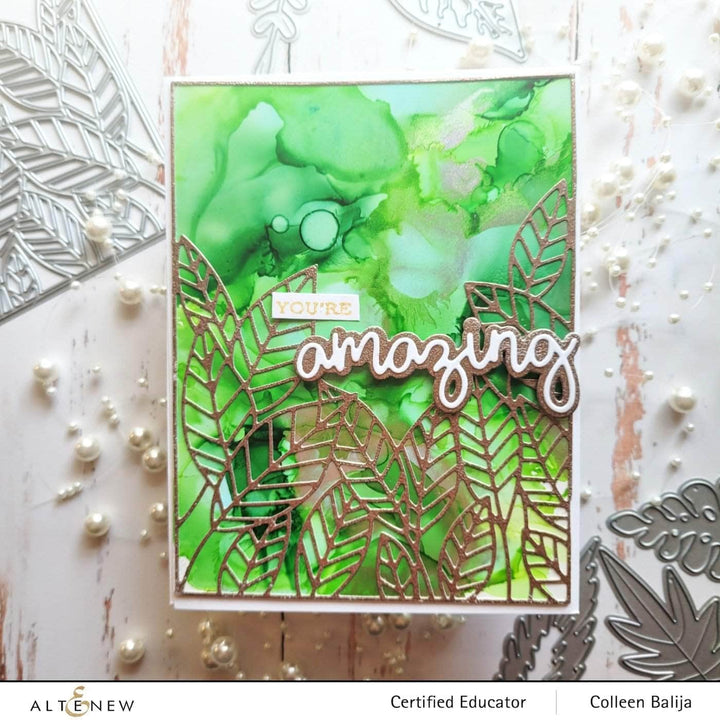 Dies Peeking Leaves Cover Die
