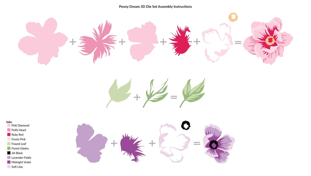 Dies Peony Dream 3D Die Set
