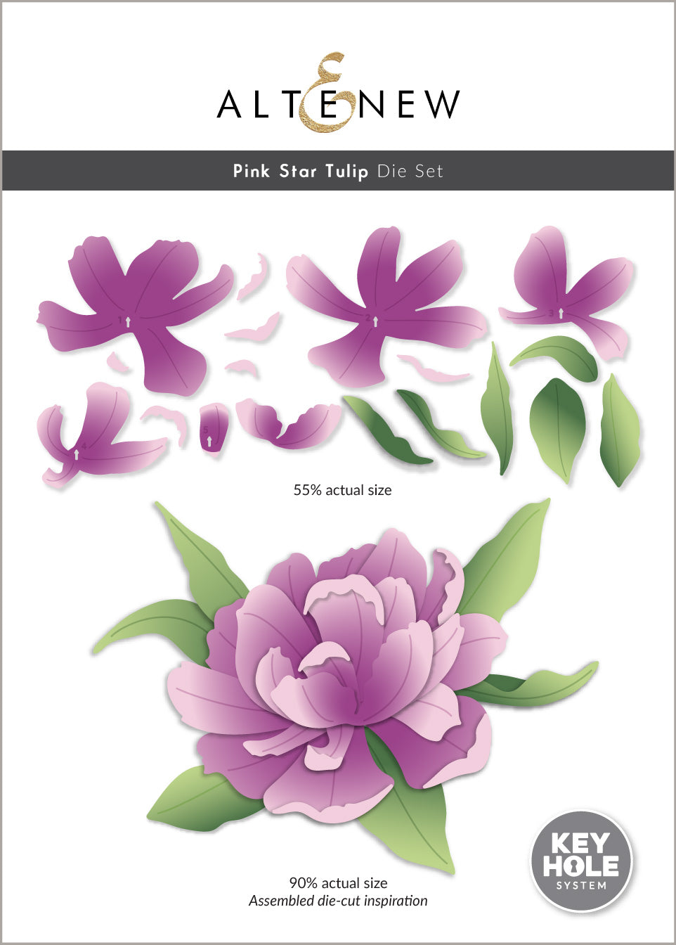 Dies Pink Star Tulip Layering Die Set