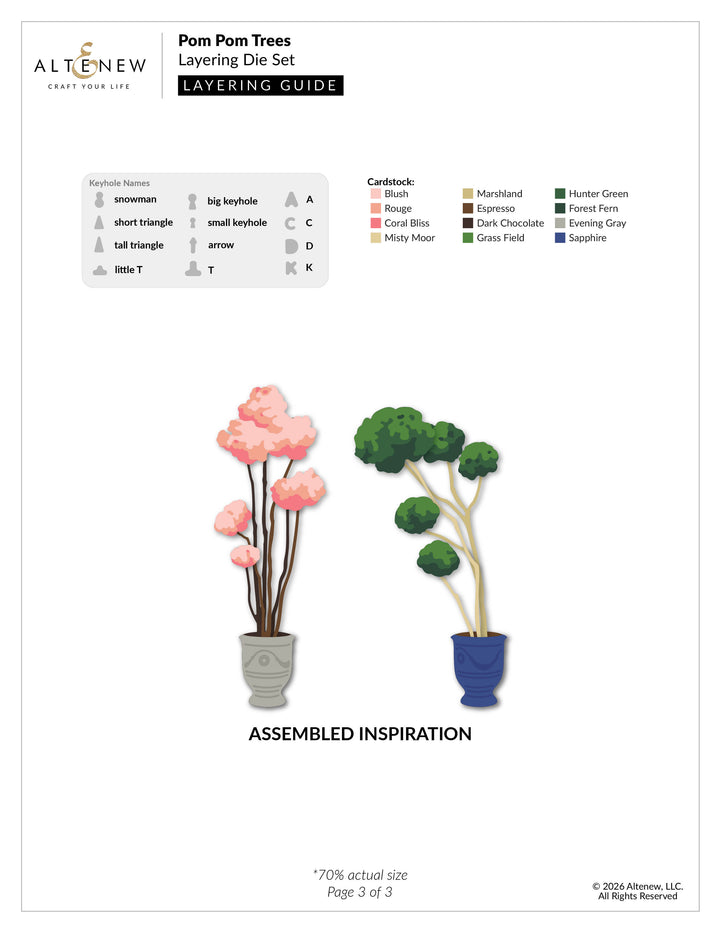 Dies Pom Pom Trees Layering Die Set