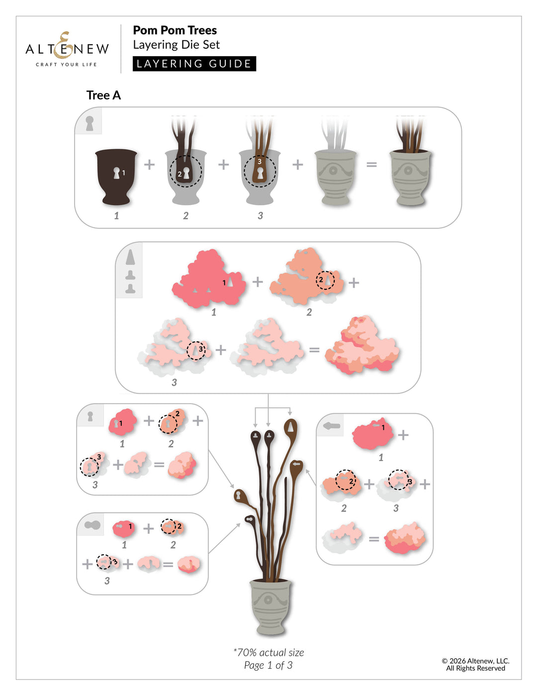 Dies Pom Pom Trees Layering Die Set