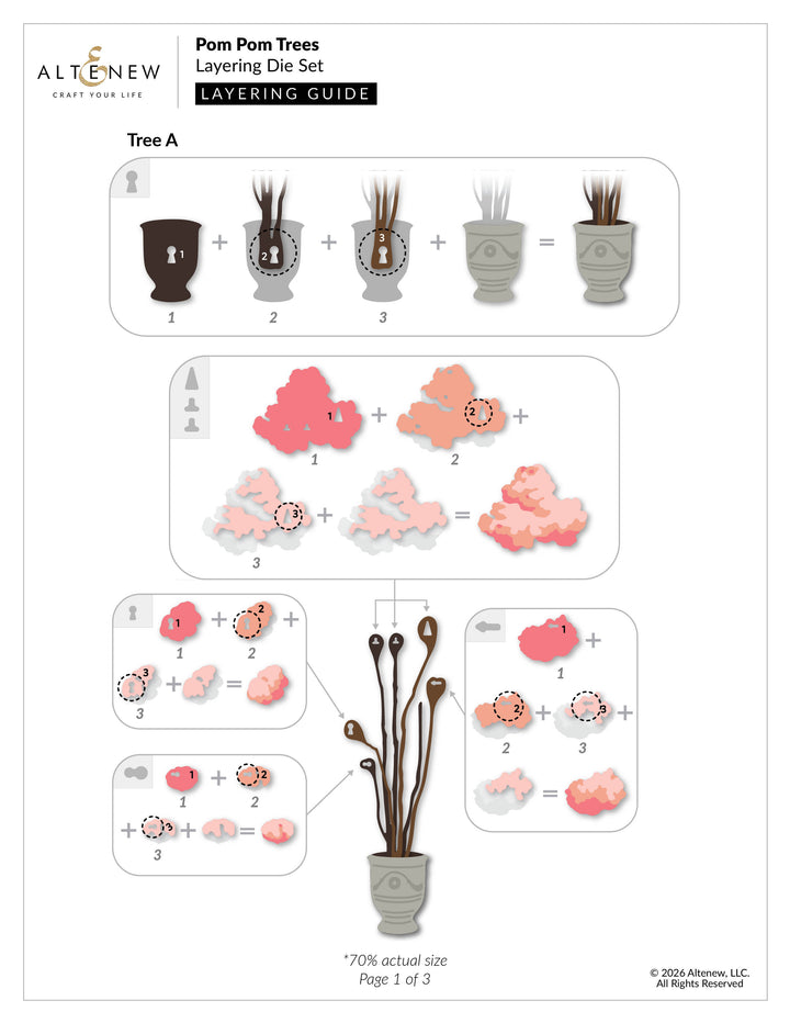 Dies Pom Pom Trees Layering Die Set