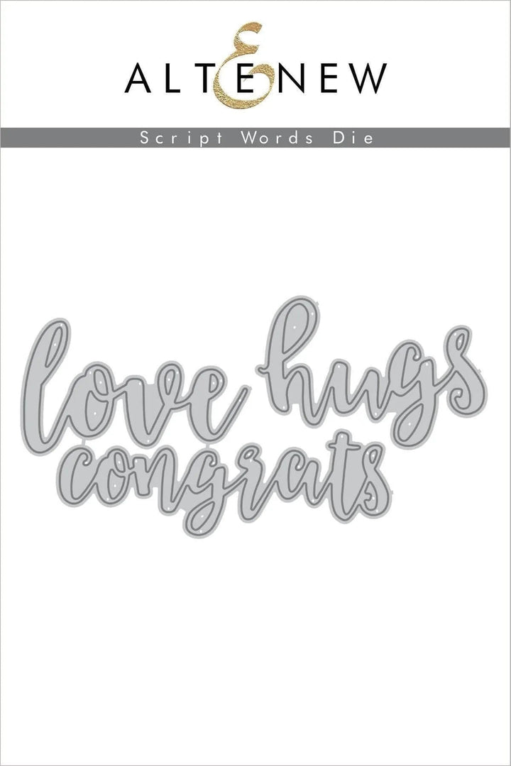 Dies Script Words Die Set