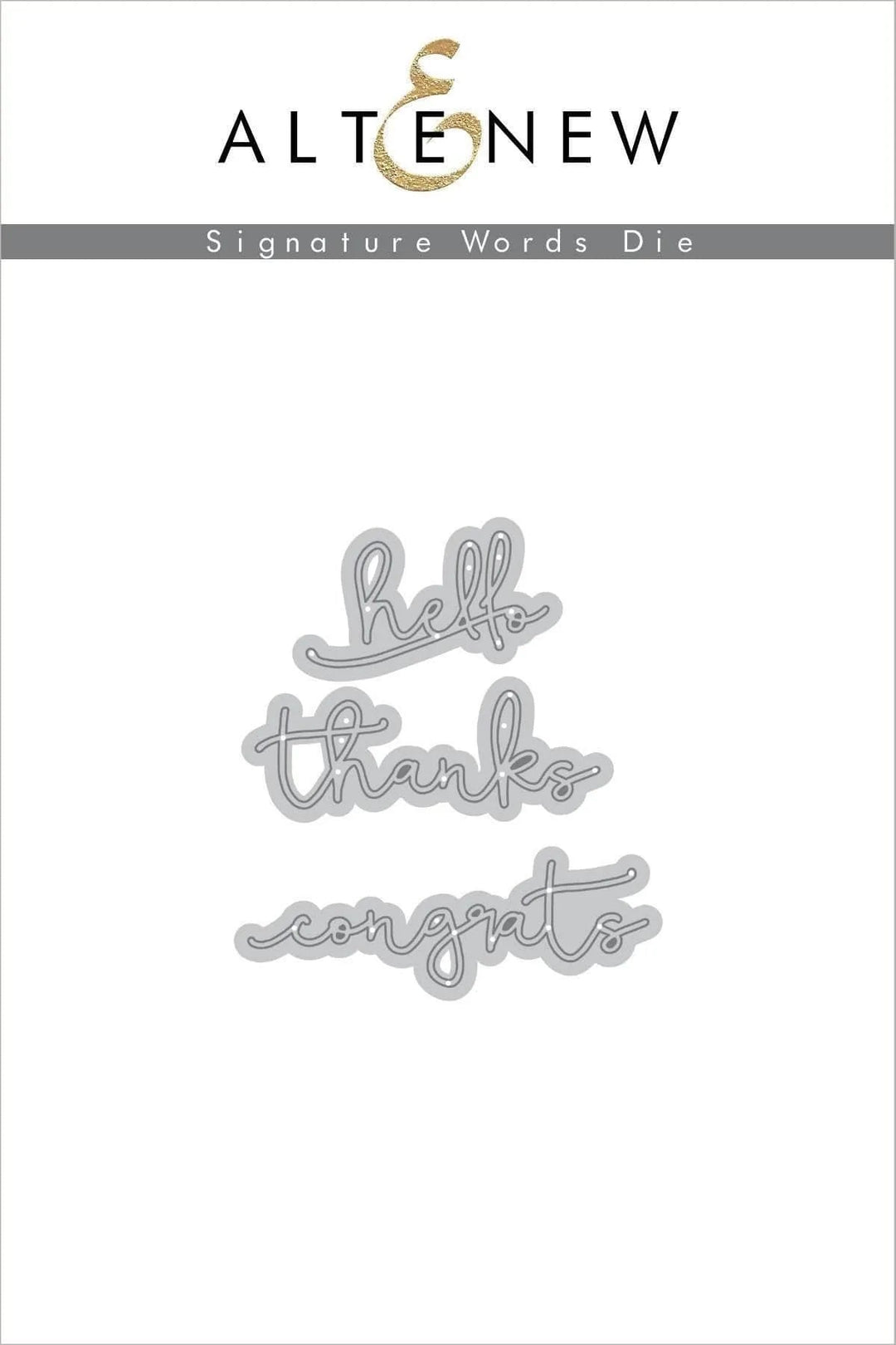 Dies Signature Words Die Set
