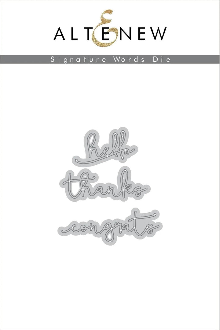Dies Signature Words Die Set