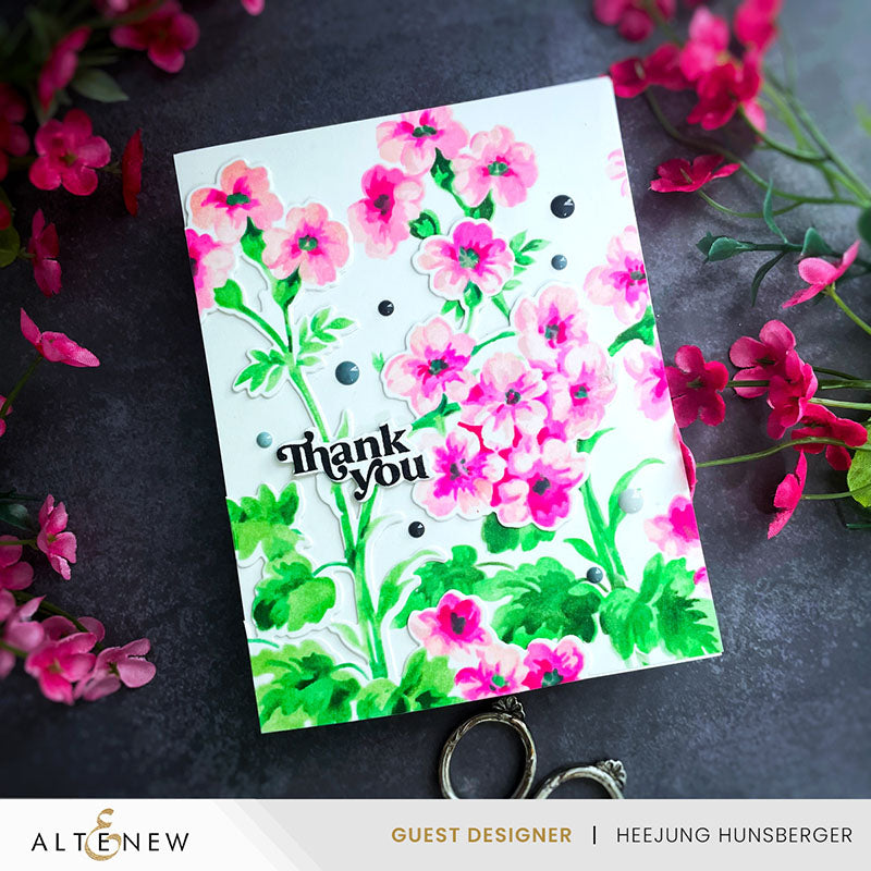 Dies Stencil Art: Painted Geraniums Add-On Die Set