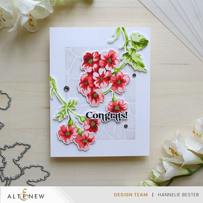 Dies Stencil Art: Painted Geraniums Add-On Die Set