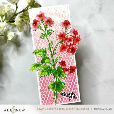 Dies Stencil Art: Painted Geraniums Add-On Die Set