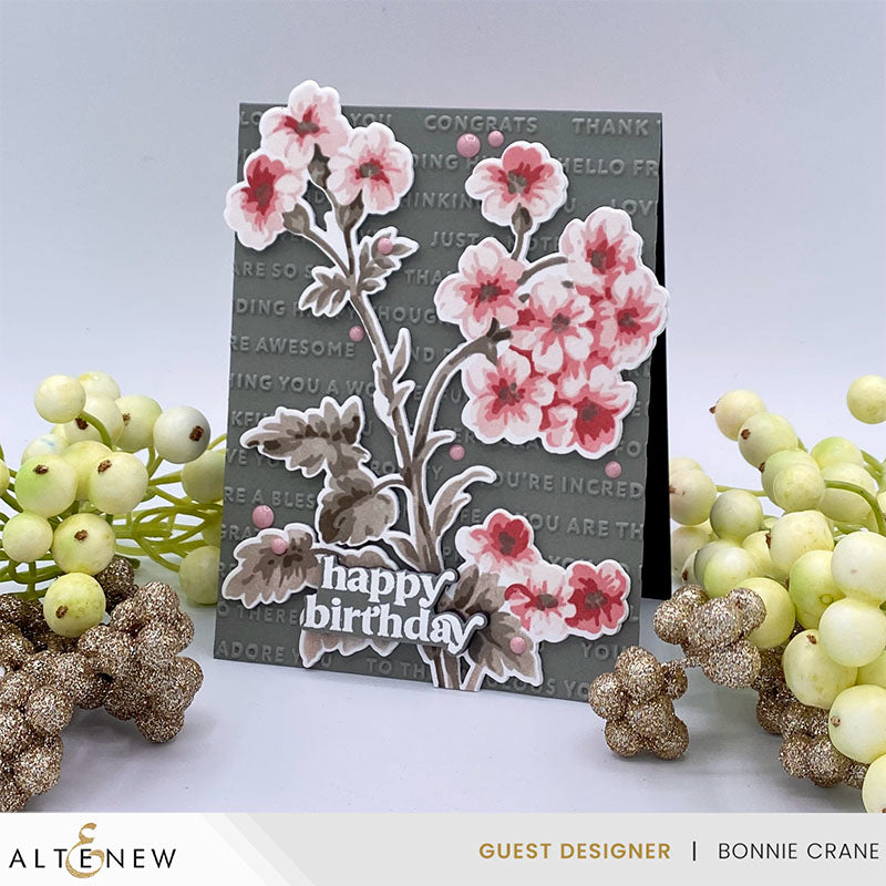 Dies Stencil Art: Painted Geraniums Add-On Die Set