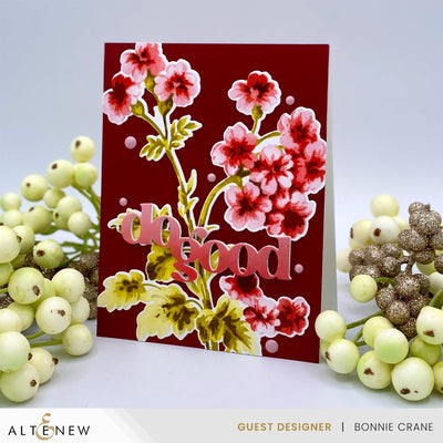 Dies Stencil Art: Painted Geraniums Add-On Die Set