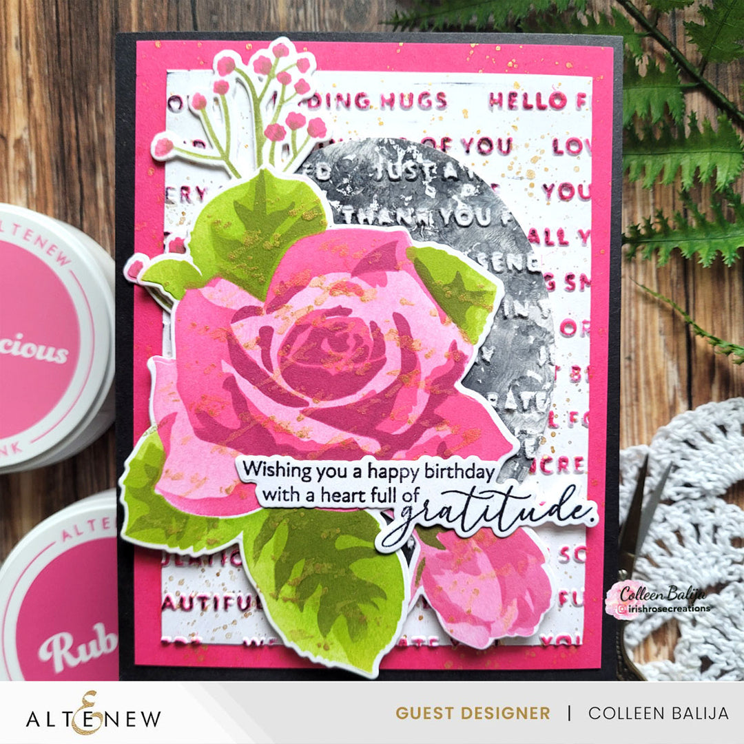 Dies Stencil Art: Romantic Roses Add-On Die Set