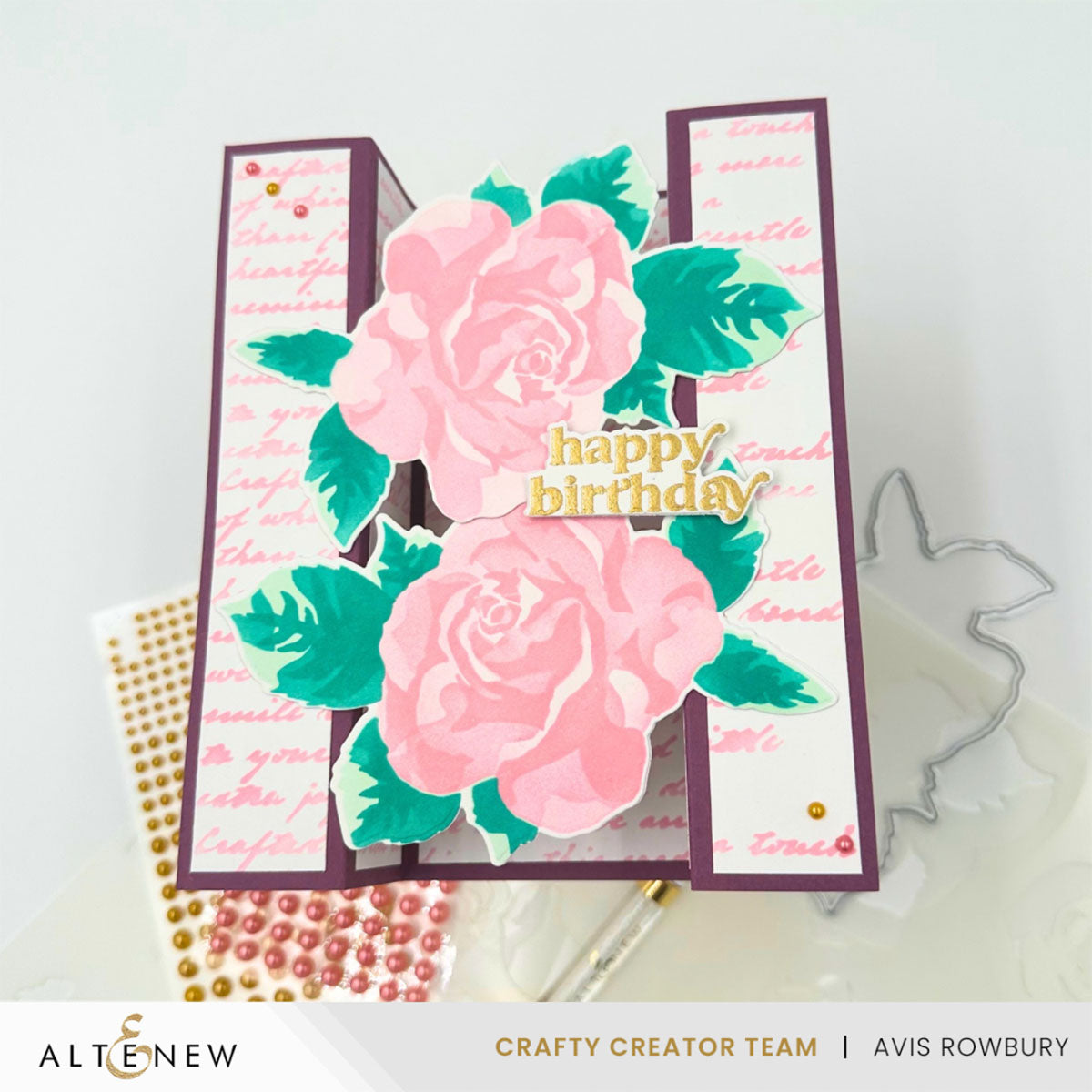 Dies Stencil Art: Romantic Roses Add-On Die Set