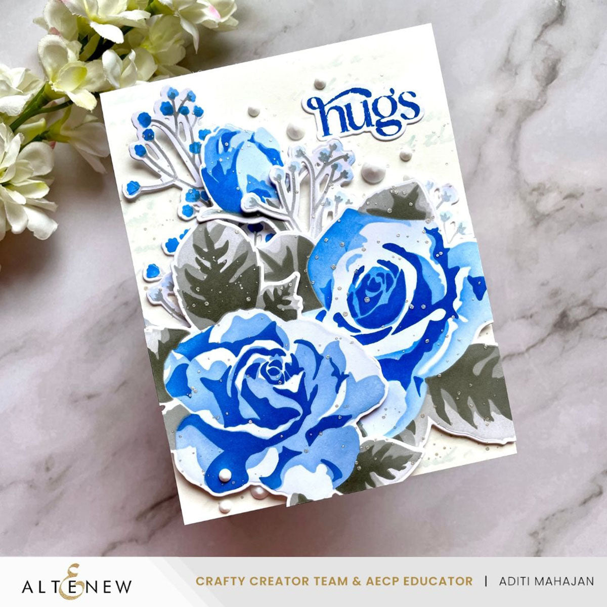 Dies Stencil Art: Romantic Roses Add-On Die Set