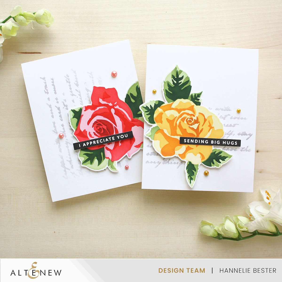 Dies Stencil Art: Romantic Roses Add-On Die Set