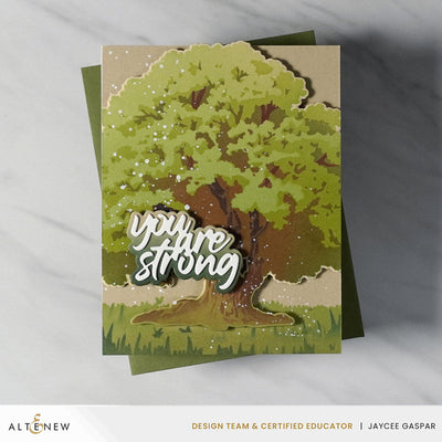 Dies Stencil Art: Strong Oak Add-On Die Set