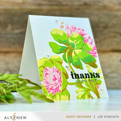Dies Stencil Art: White Cap Peonies Add-On Die