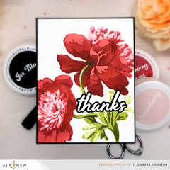 Dies Stencil Art: White Cap Peonies Add-On Die