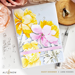 Dies Stencil Art: White Cap Peonies Add-On Die