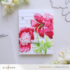 Dies Stencil Art: White Cap Peonies Add-On Die
