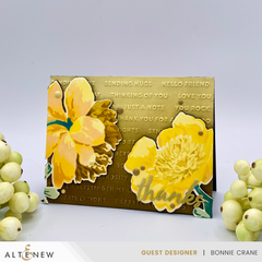 Dies Stencil Art: White Cap Peonies Add-On Die