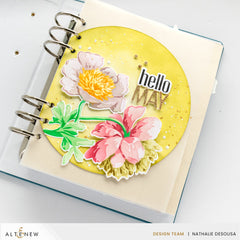 Dies Stencil Art: White Cap Peonies Add-On Die