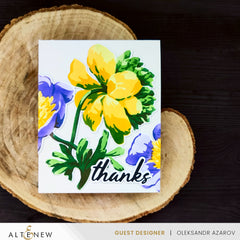 Dies Stencil Art: White Cap Peonies Add-On Die