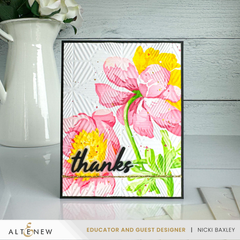 Dies Stencil Art: White Cap Peonies Add-On Die
