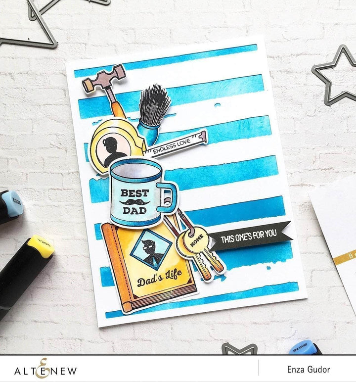 Dies Watercolor Stripes Cover Die