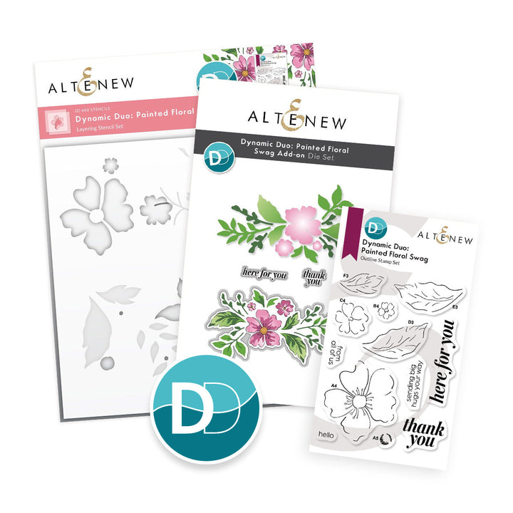 Dynamic Duo Bundle Dynamic Duo: Painted Floral Swag & Add-on Die Bundle