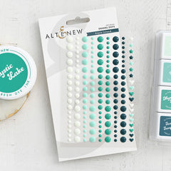 Embellishments Aqua Island Enamel Dots