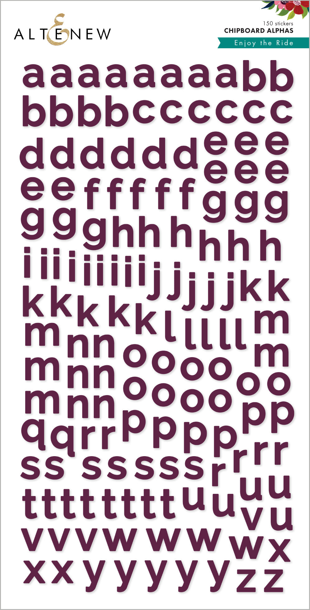 Embellishments Enjoy the Ride Chipboard Alphas