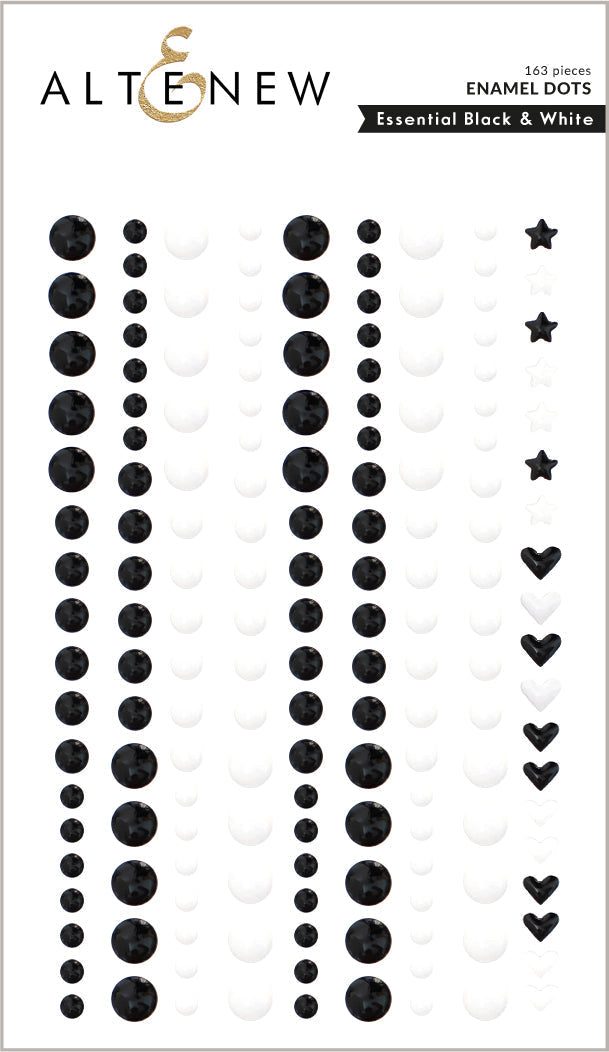 Embellishments Essential Black & White Enamel Dots