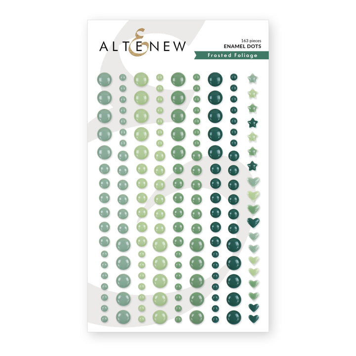 Embellishments Frosted Foliage Enamel Dots