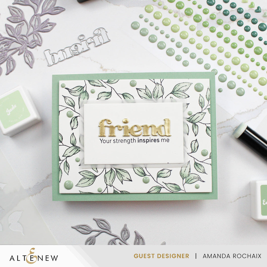 Embellishments Frosted Foliage Enamel Dots