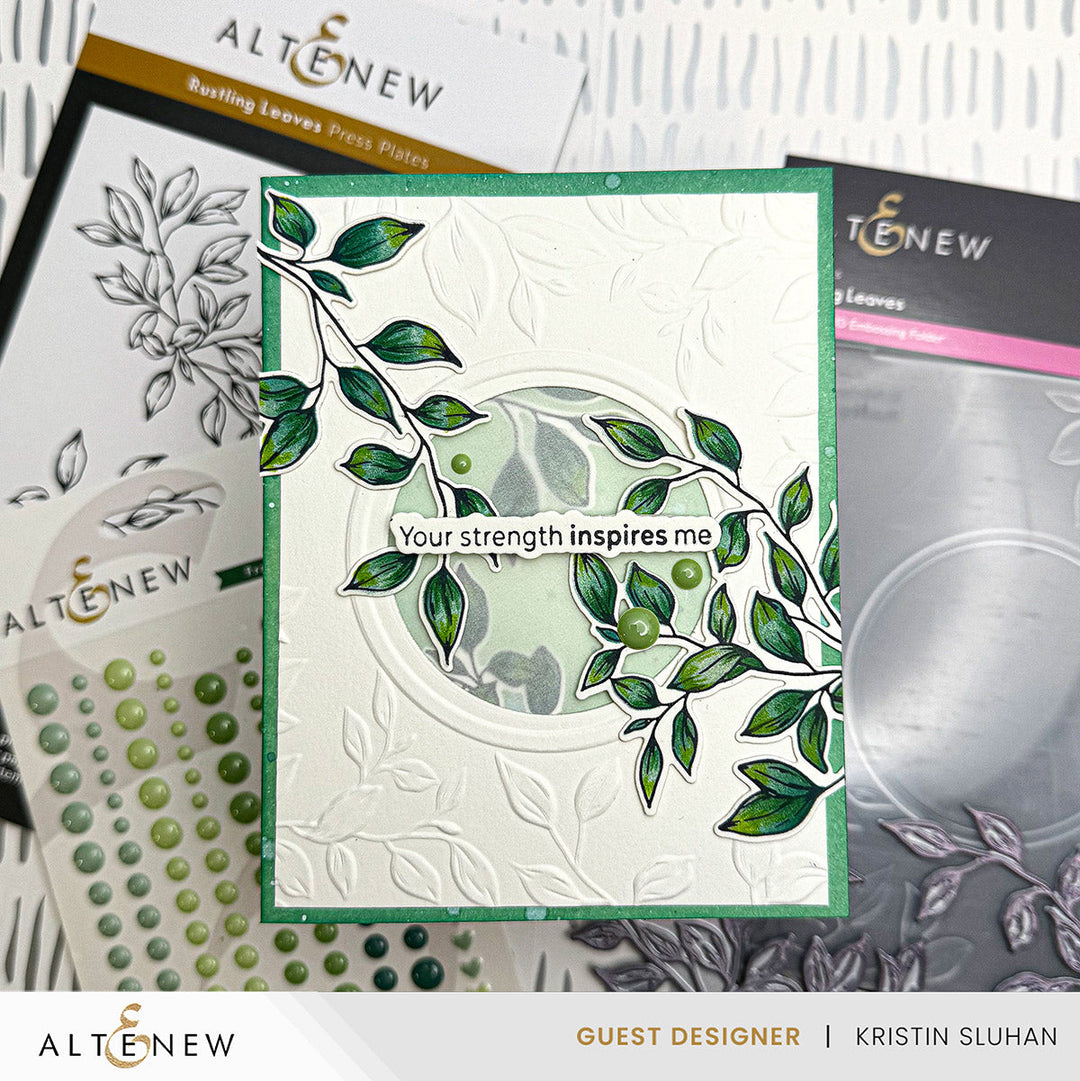 Embellishments Frosted Foliage Enamel Dots