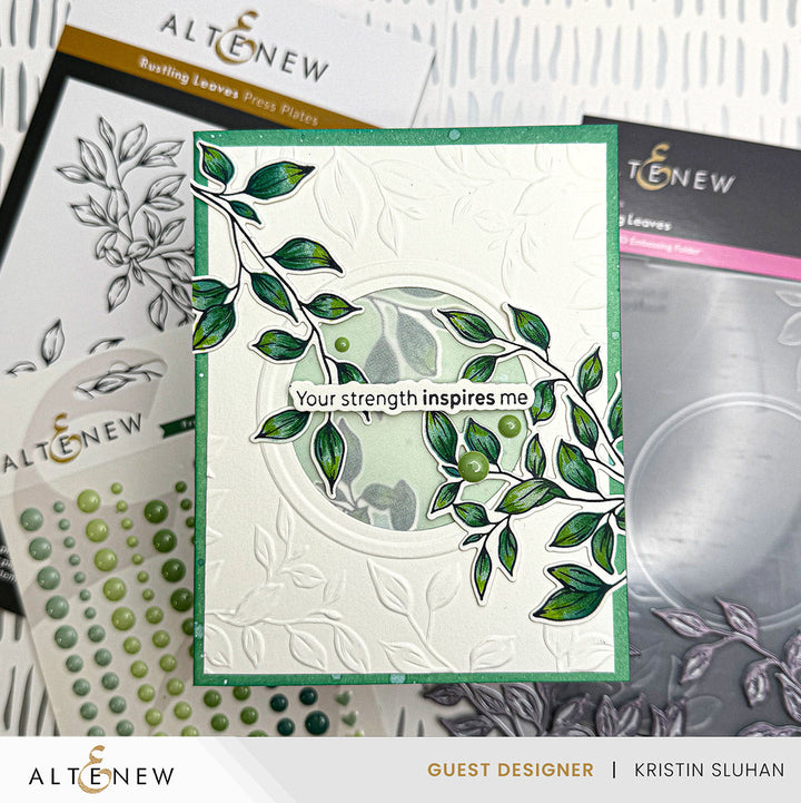 Embellishments Frosted Foliage Enamel Dots