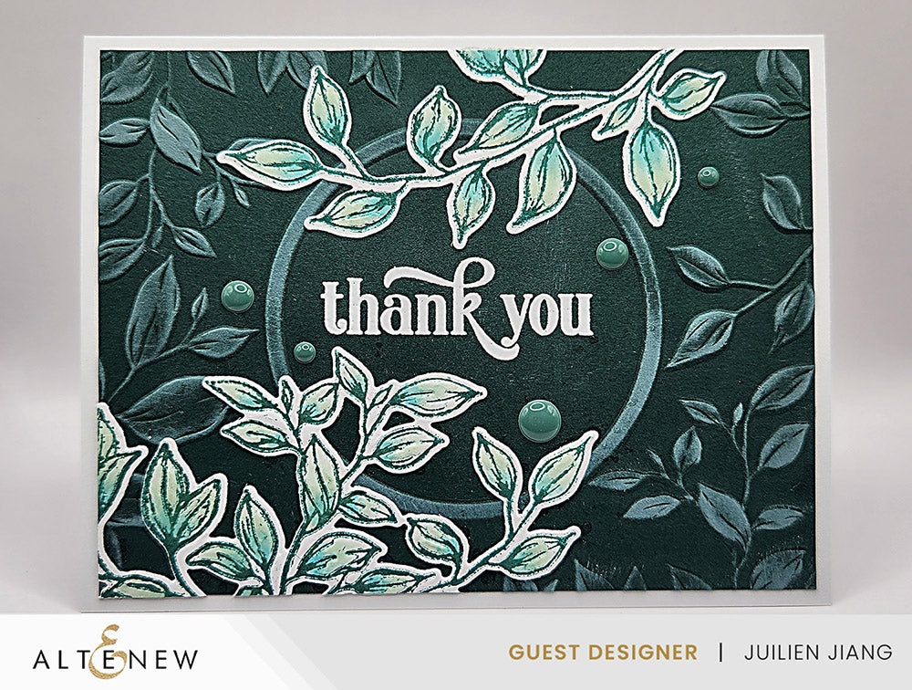 Embellishments Frosted Foliage Enamel Dots