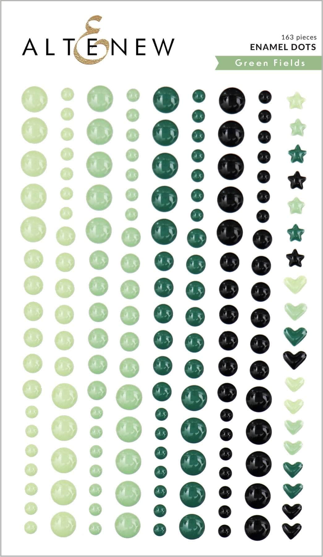 Embellishments Green Fields Enamel Dots