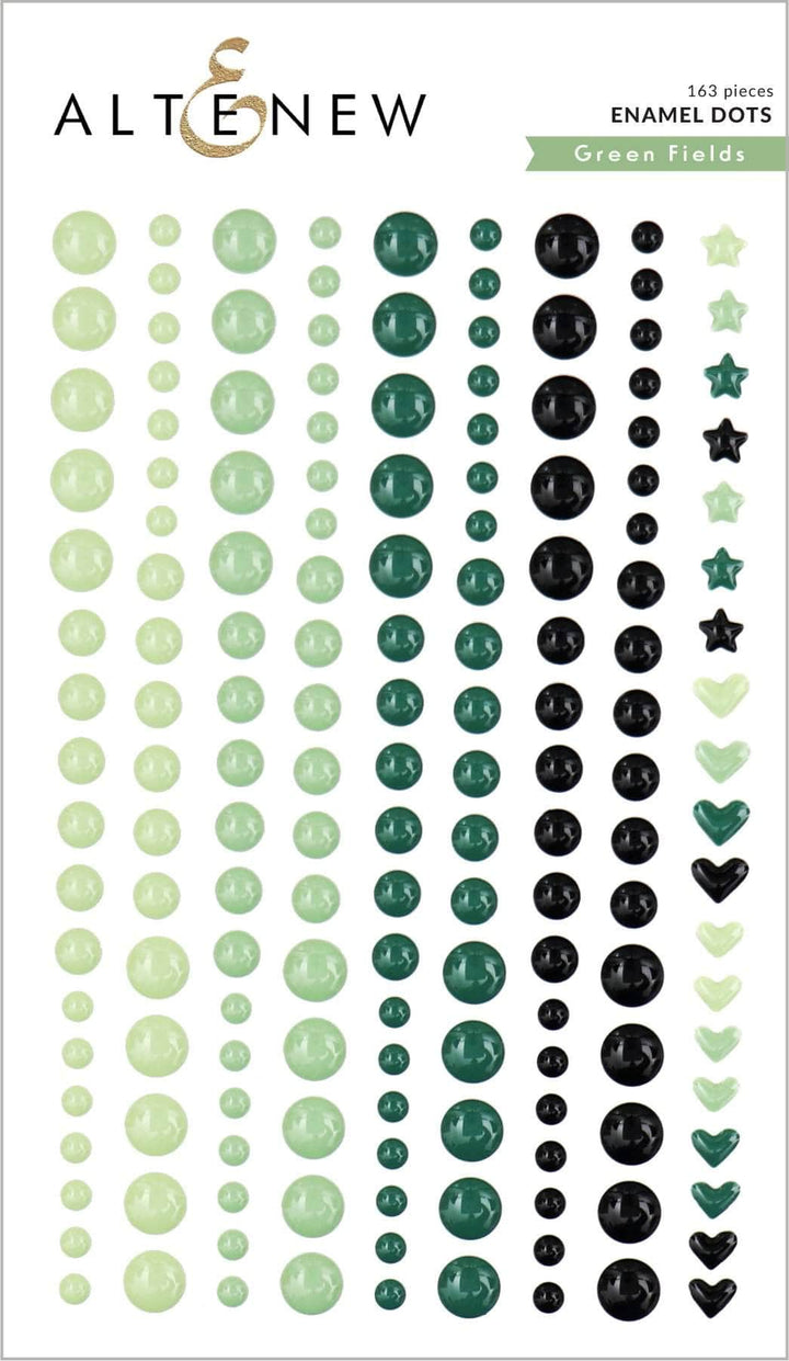 Embellishments Green Fields Enamel Dots