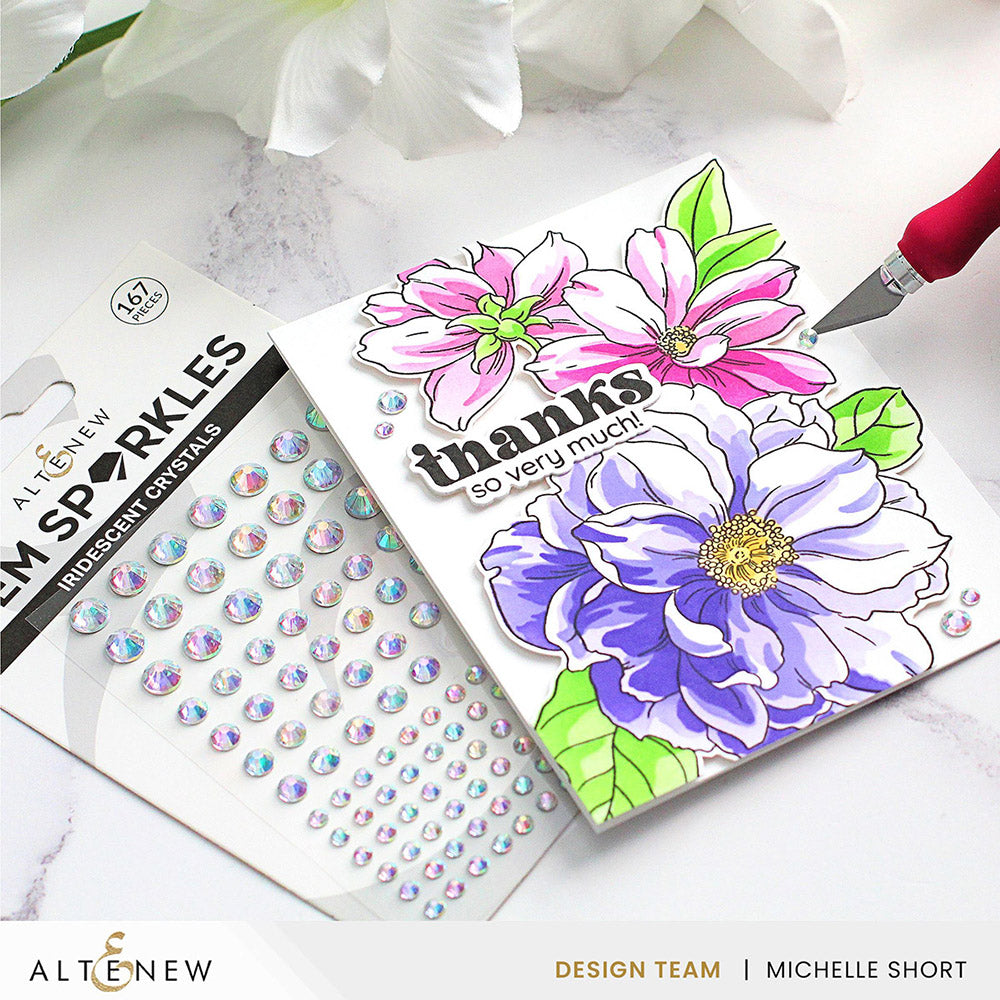 Embellishments Iridescent Crystals Gem Sparkles