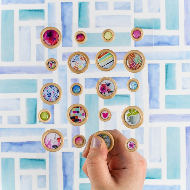 Embellishments Live Your Dream Wood Epoxy Buttons