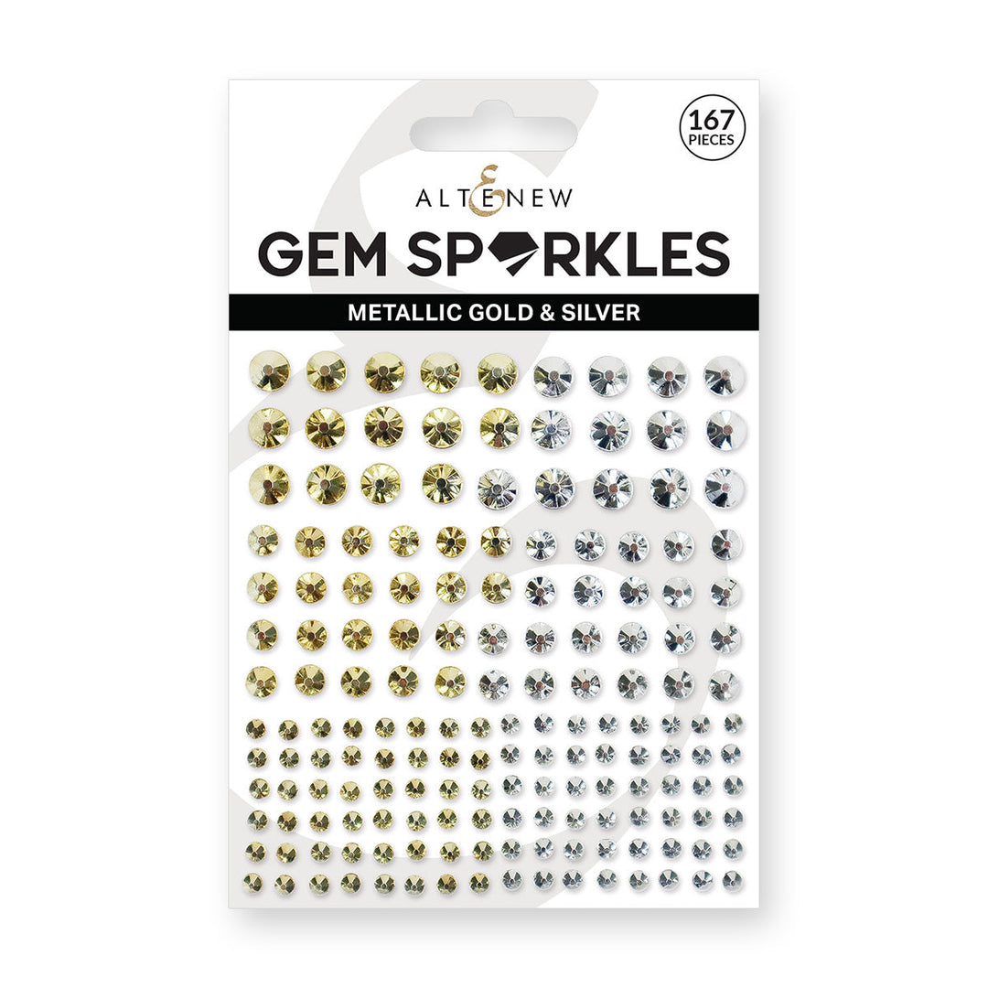 Embellishments Metallic Gold & Silver Gem Sparkles