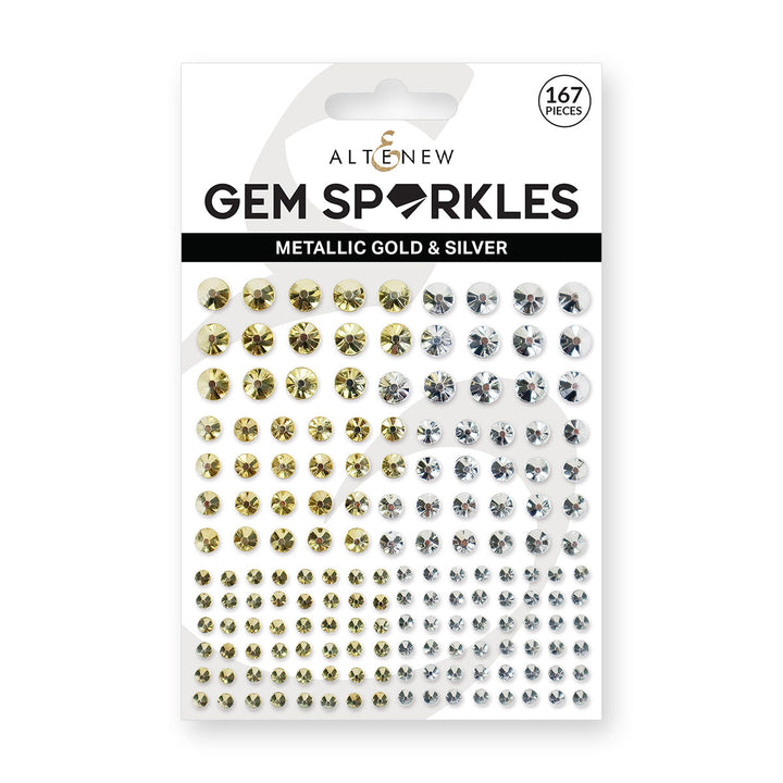 Embellishments Metallic Gold & Silver Gem Sparkles