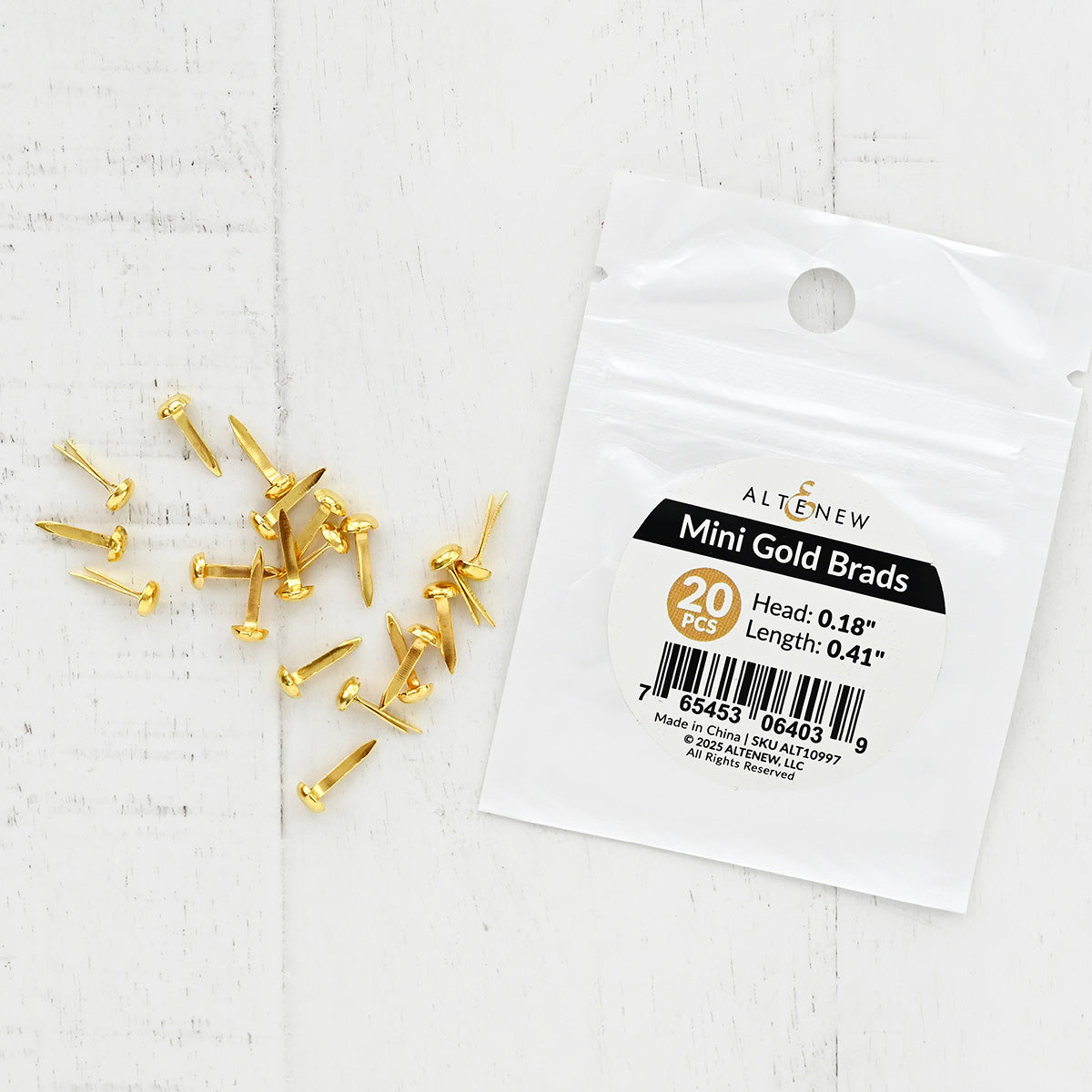 Embellishments Mini Gold Brads